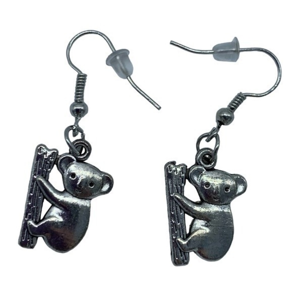NEW Koala climbing on bamboo fashion earrings